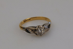 Appraisal: Single stone diamond ring stamped ct and PLAT size M