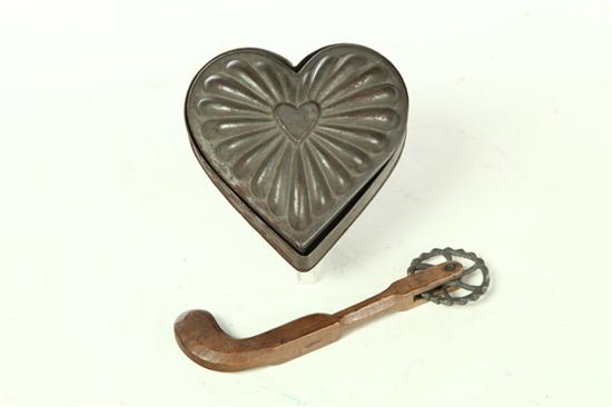 Appraisal: TWO KITCHEN ITEMS American late th century Pie crimper with