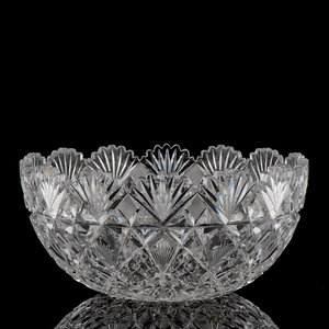 Appraisal: A Dorflinger Brilliant-Cut Glass Punch Bowl Possibly in the Marlboro