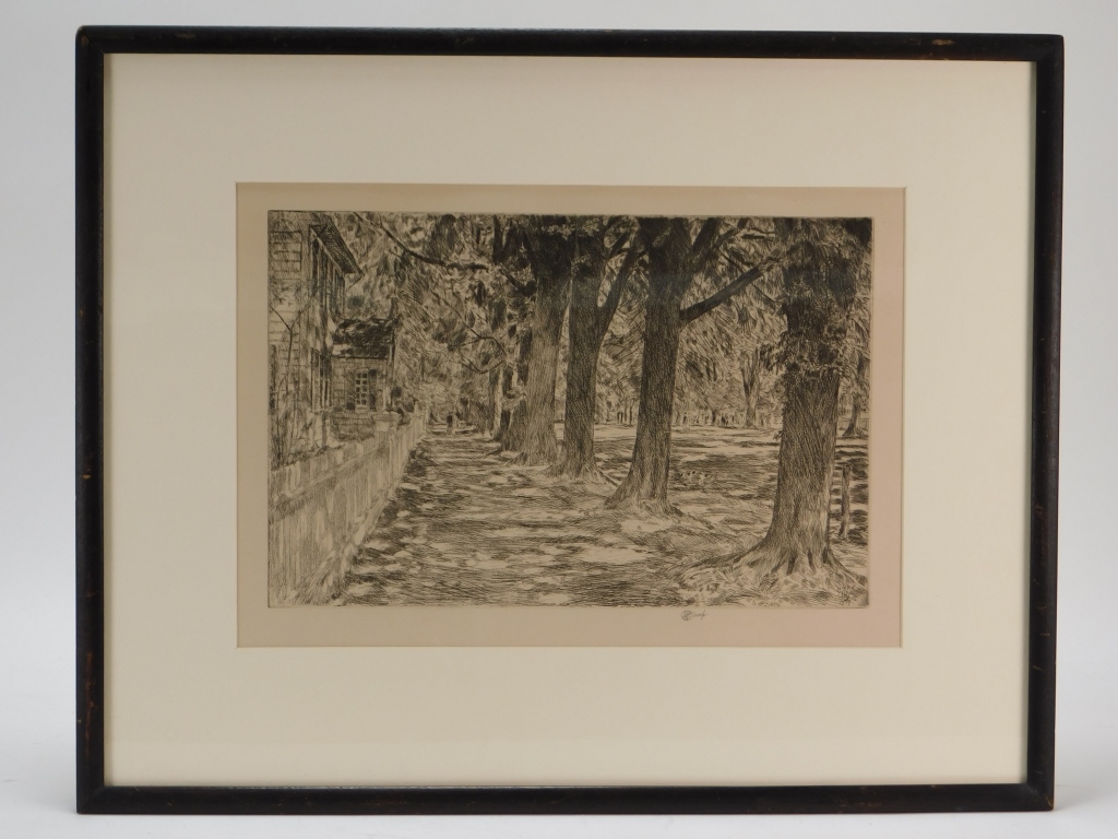 Appraisal: CHILDE HASSAM EASTHAMPTON ETCHING New York Massachusetts - Depicts a