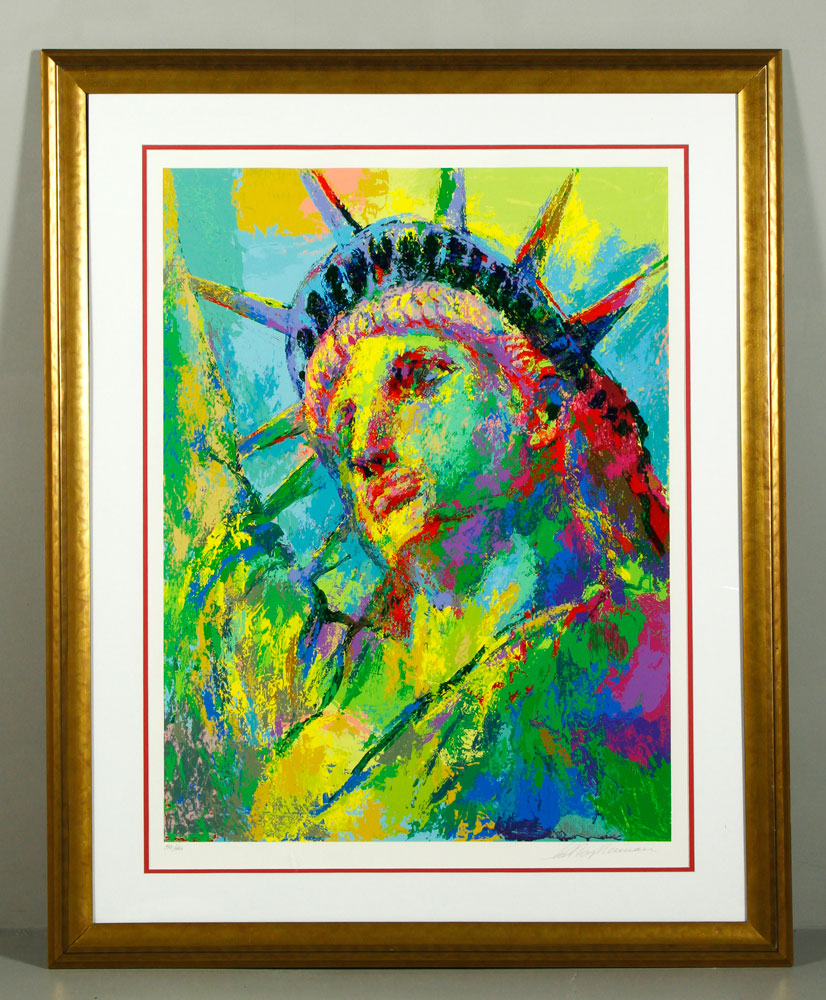 Appraisal: - Neiman Portrait of Lady Liberty Serigraph Leroy Neiman -