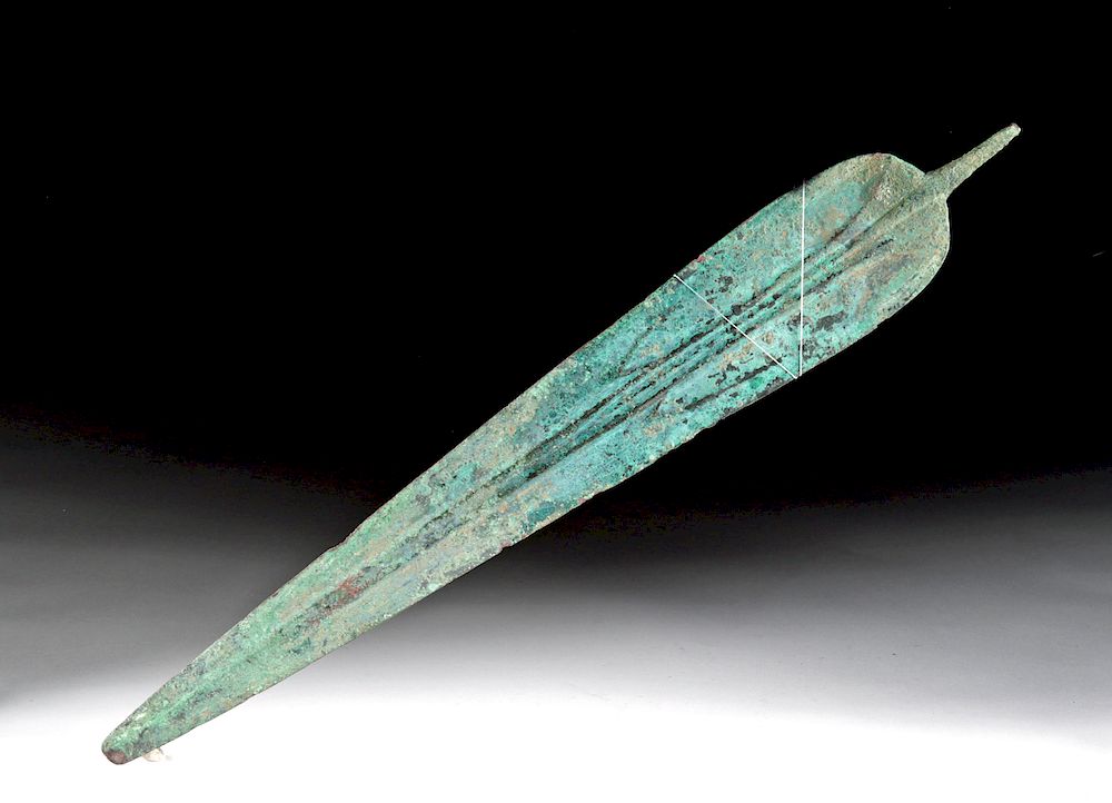 Appraisal: Long Luristan Bronze Sword Blade Originally Listed At Ancient Central