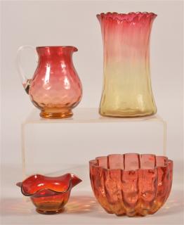 Appraisal: Various Pieces of Amberina Glass Tallest measures - h