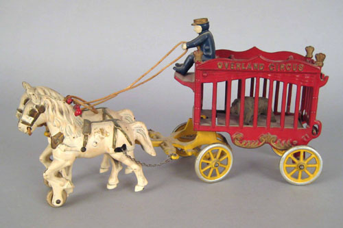 Appraisal: Cast iron Overland circus toy