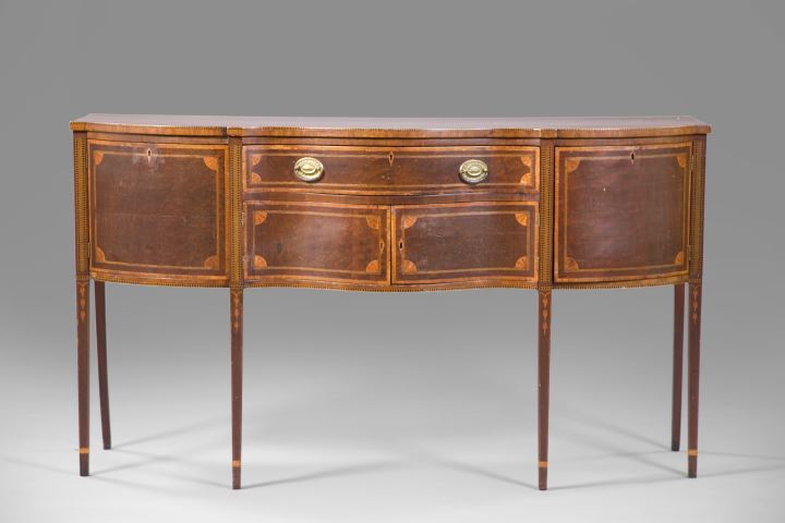 Appraisal: Good American Federal-Style Inlaid Mahogany Sideboard fourth quarter th century