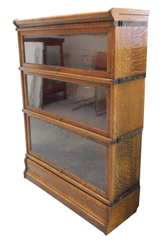 Appraisal: Early th C Barrister oak bookcase manufactured by the Globe-Wernicke