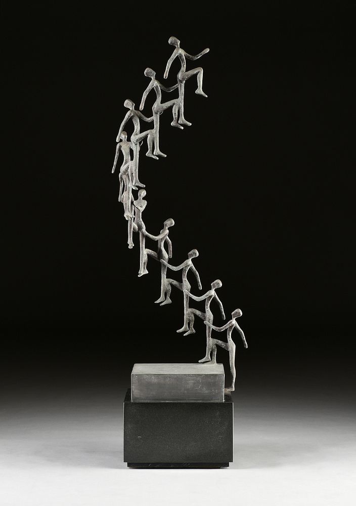 Appraisal: TOLLA INBAR German Israeli b A BRONZE SCULPTURE Sky is