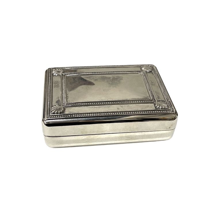 Appraisal: Silver Jewelry Box Silver Jewelry Box Measures inches high x