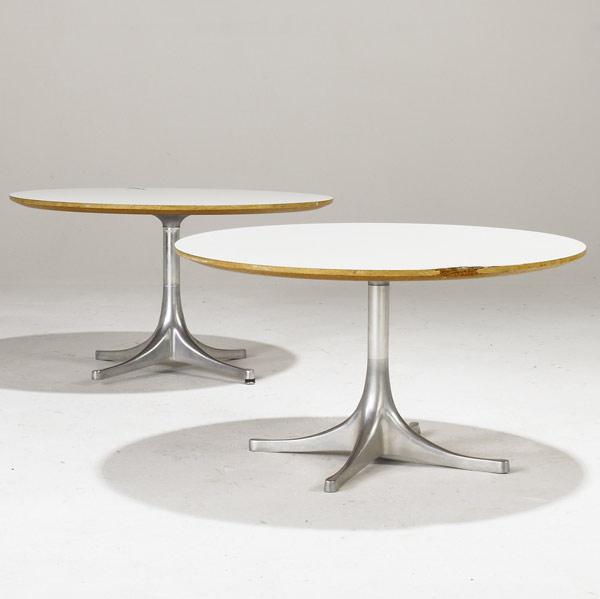 Appraisal: GEORGE NELSON HERMAN MILLER Pair of Swag leg side tables