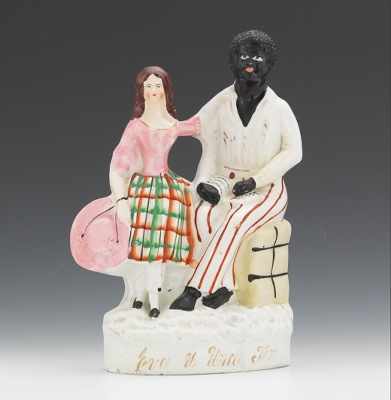 Appraisal: A Staffordshire Figural Group of Uncle Tom Eva With Uncle