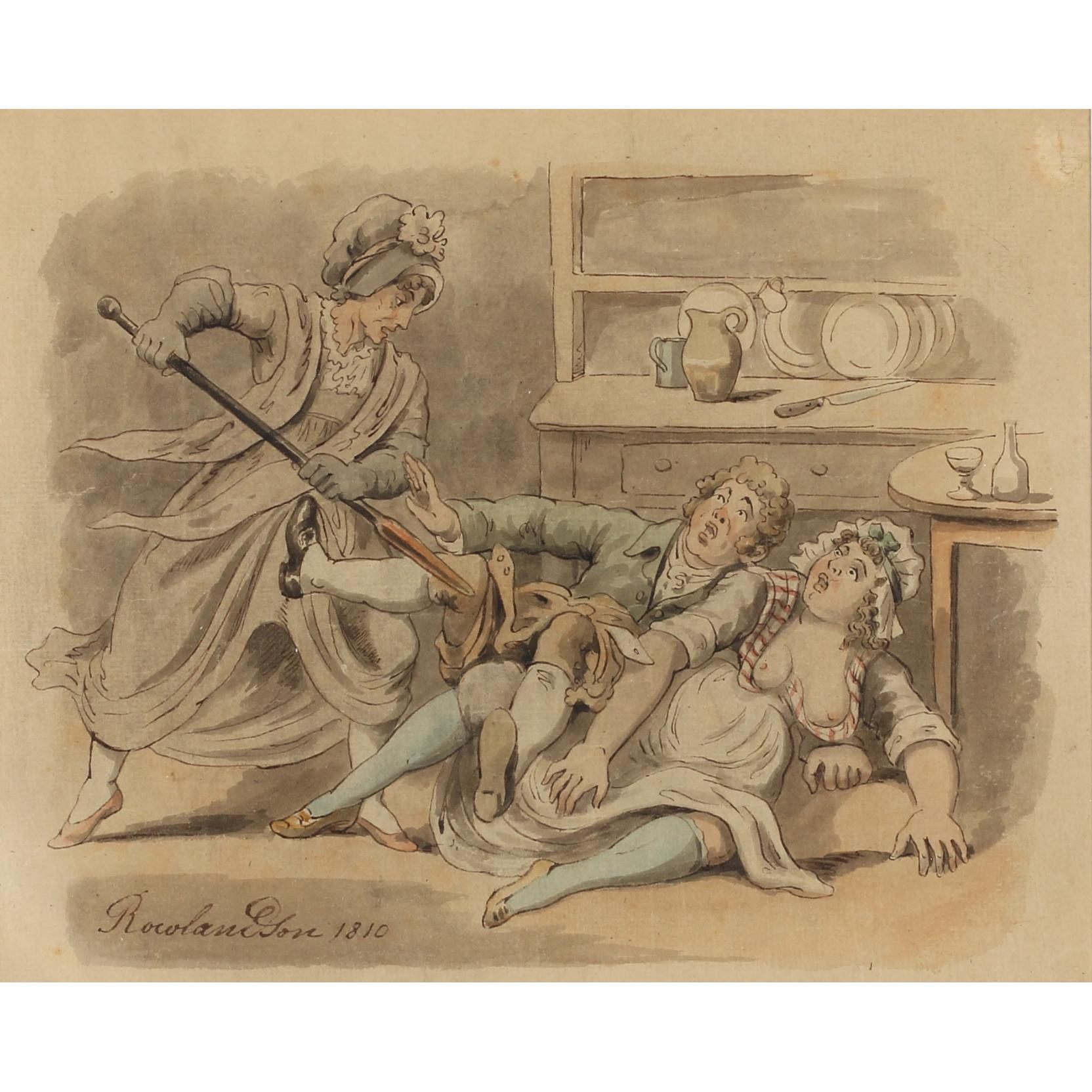 Appraisal: Thomas Rowlandson Br - A Scorned Couple pen ink and