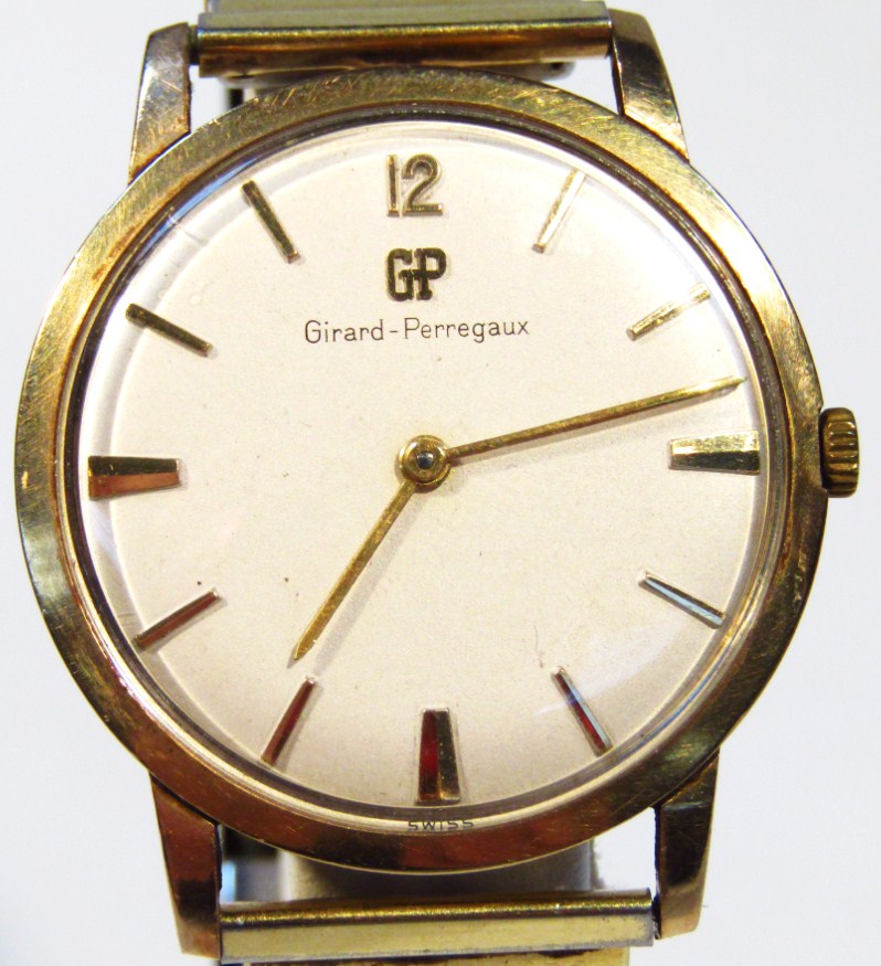 Appraisal: A thC Girard-Perregaux gentleman's wristwatch the cm dia dial with