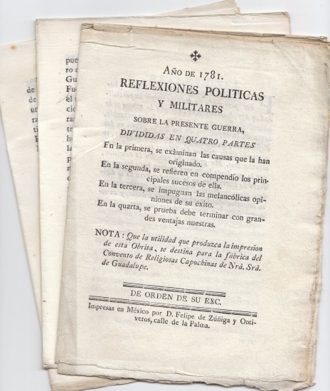 Appraisal: AMERICAN REVOLUTION Reflexiones Politicas y Militares sobre la Presente Guerra