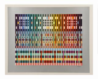 Appraisal: Unframed Abstract Yaacov Agam Serigraph Yaacov Agam Isreali b -