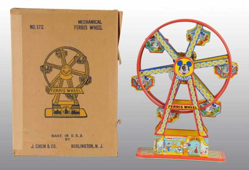 Appraisal: Tin Chein Walt Disney Ferris Wheel Wind-Up Toy Description American