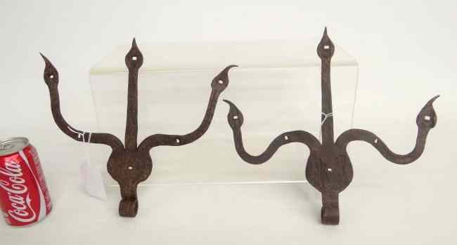 Appraisal: Lot two iron hinges '' x ''