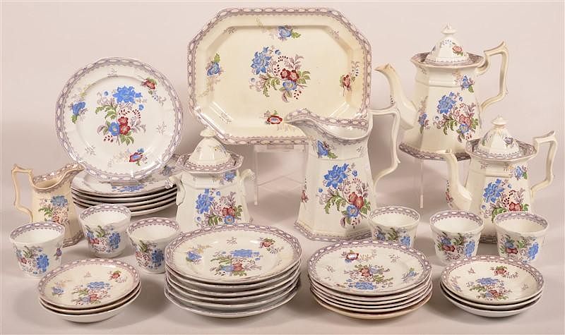 Appraisal: pc Staffordshire Purple Transfer No Set Piece Purple Transfer Ironstone