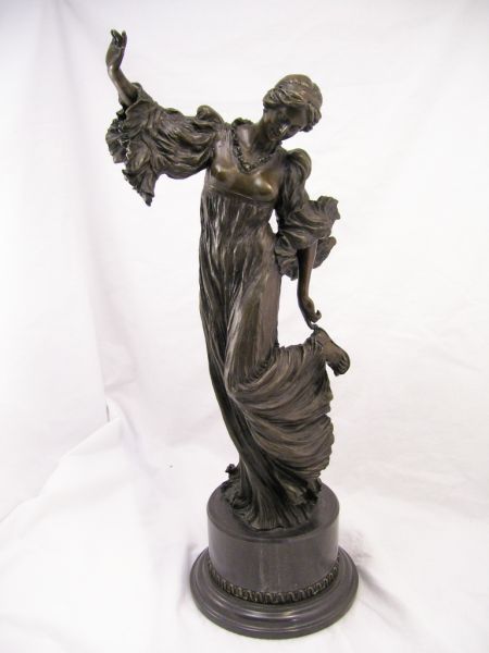 Appraisal: Victorian Style Bronze Figure on base Measures high Manufactured in