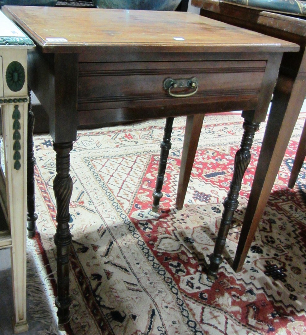 Appraisal: A th century walnut side table with single drawer