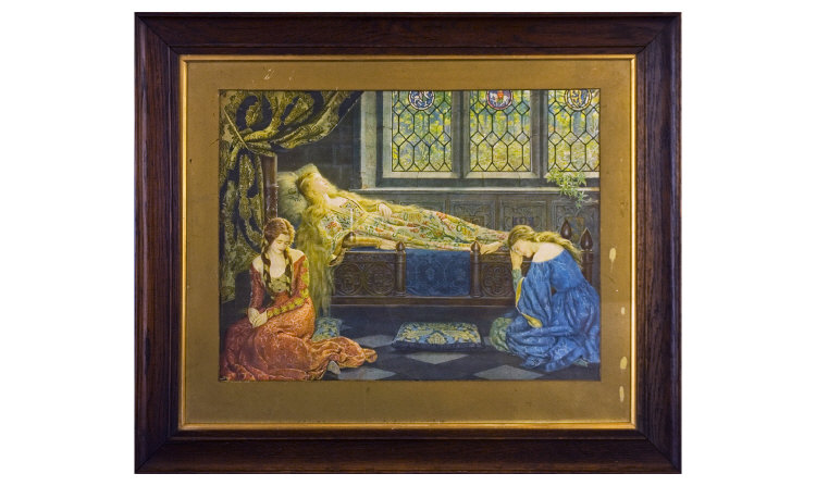 Appraisal: Pre Raphaelite 'Sleeping Beauty' Print