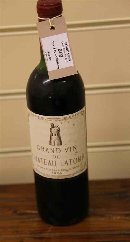 Appraisal: Four bottles of Chateau Latour Premier Cru Classe Pauillac bin