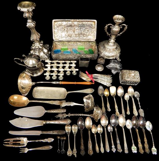 Appraisal: SILVER pieces including - and silver plate tested - Continental