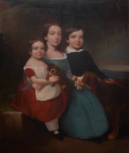 Appraisal: English School th Century A portrait of three children and