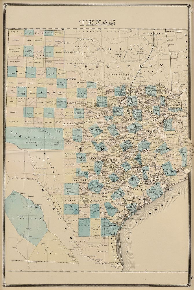 Appraisal: AN ANTIQUE MAP Texas and Indian Territory - AN ANTIQUE