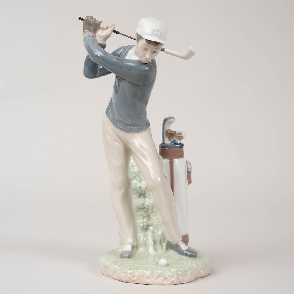 Appraisal: Lladro Porcelain Figure of a Golfer Blue printed and impressed