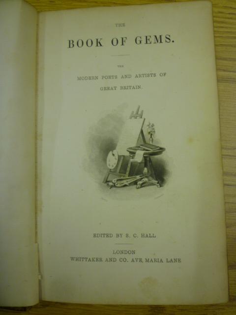 Appraisal: FORE-EDGE PAINTING Book of Gems ed S C Hall Whittaker