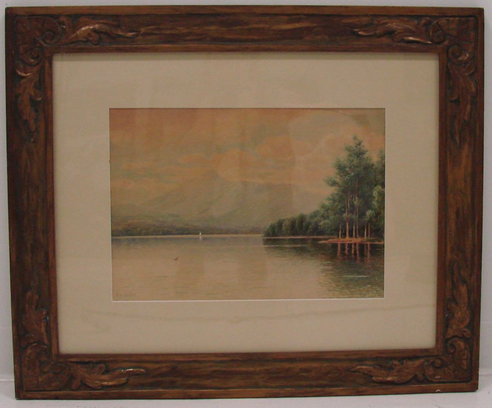 Appraisal: WILLIAM FREDERICK PASKELLAmerican - View of Lake Chicora with Mt