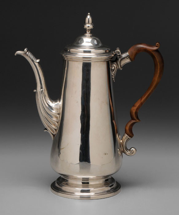 Appraisal: George III English Silver Coffeepot London marks for John Scofield