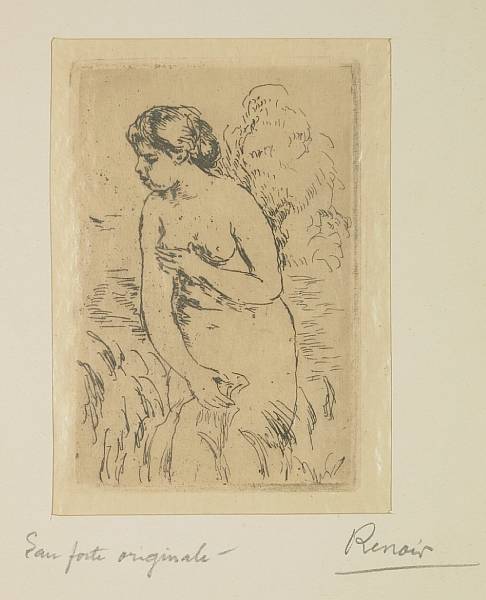 Appraisal: Pierre-Auguste Renoir French - Baigneuse debout mi-jambes D S Etching