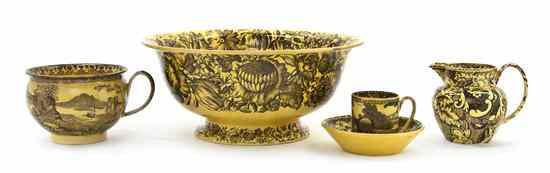 Appraisal: A Collection of Creil Transferwares Lebouf Thibault comprising a footed