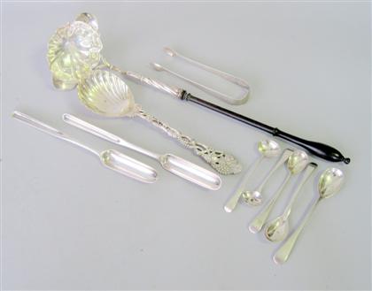 Appraisal: Group of Georgian sterling silver flatware various makers late th