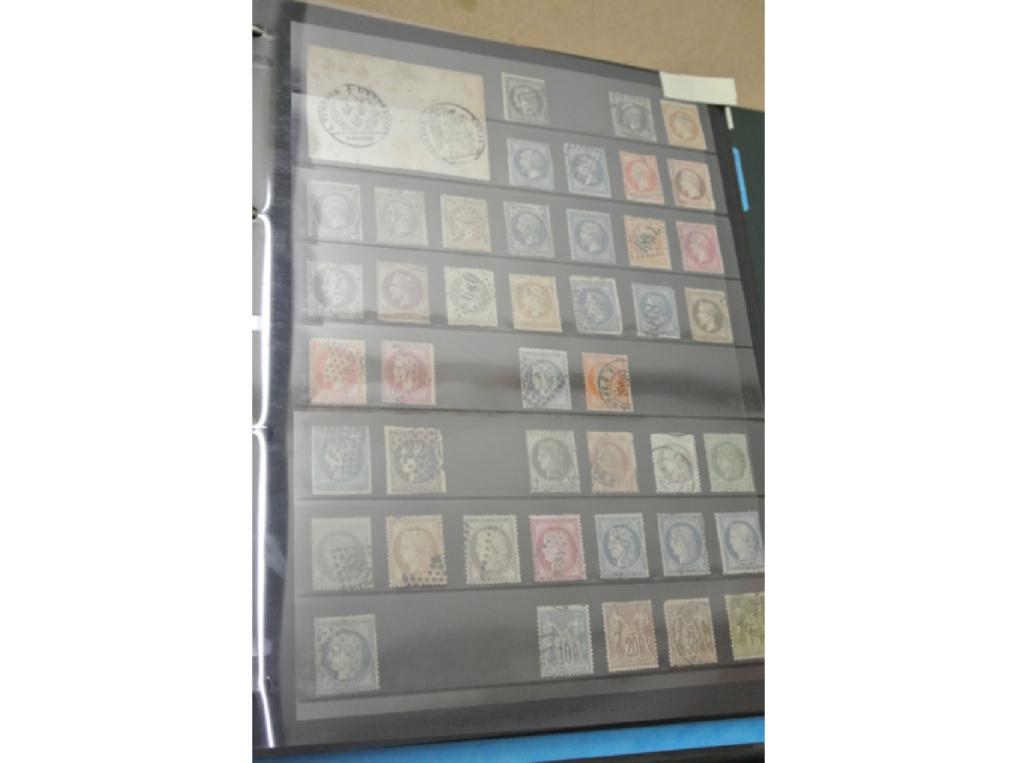 Appraisal: A folder containing a collection of stamps from France on