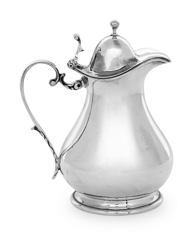 Appraisal: An American Silver Lidded Pitcher Currier Roby New York NY