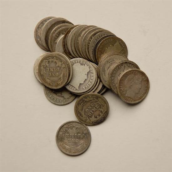 Appraisal: Common Barber Dimes