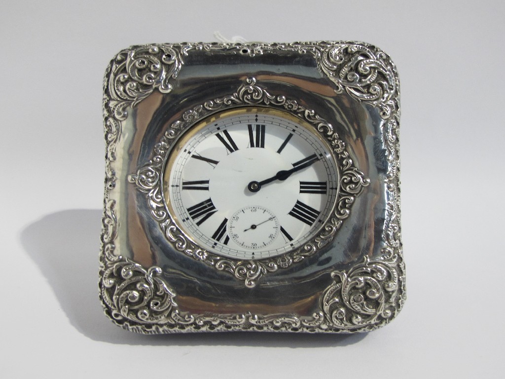 Appraisal: A Goliath pocket watch in silver travel case Birmingham