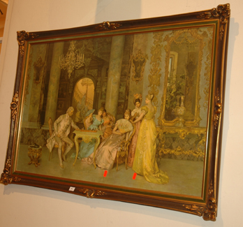 Appraisal: THREE REPRODUCTION PRINTS IN DECORATIVE FRAMES