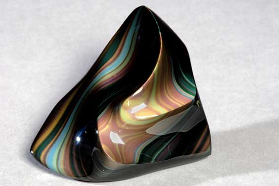 Appraisal: RAINBOW OBSIDIAN Jalisco Mexico Si mostly silicon dioxide Obsidian is