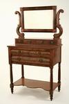 Appraisal: DRESSING STAND - Classical period mahogany veneered dressing stand with