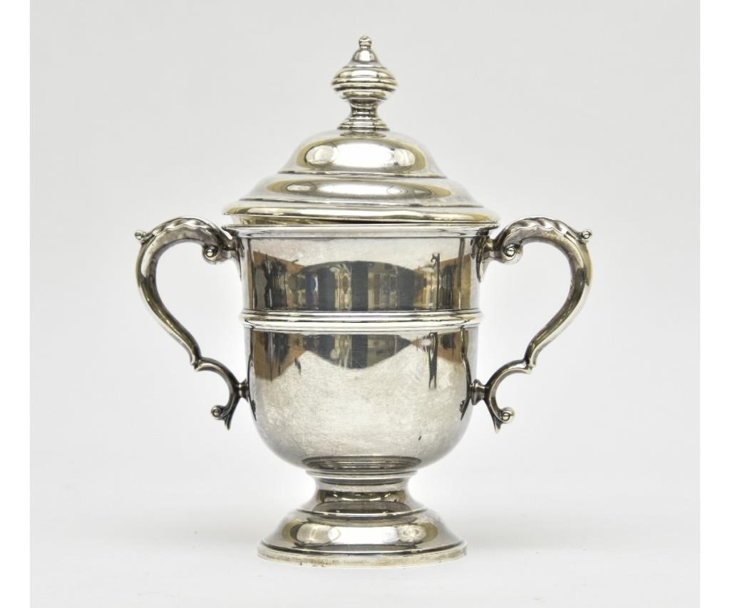 Appraisal: Sterling silver loving trophy cup not monogrammed h x w