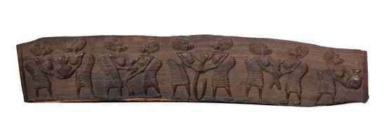 Appraisal: An African Carved Wood Panel Makonde Peoples Tanzania or Mozambique