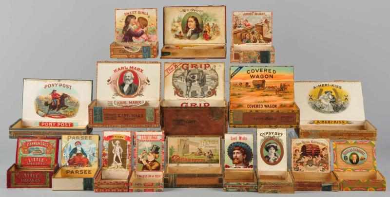 Appraisal: Lot of Assorted Cigar Boxes Description Nice assortment many with