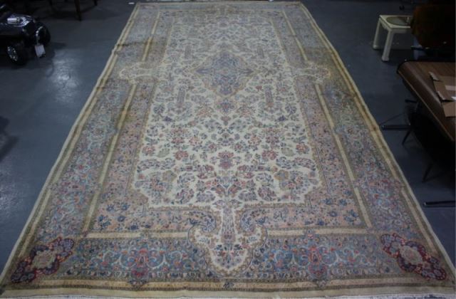 Appraisal: Vintage Signed Palace Size Kirman Carpet From a Bronxville NY