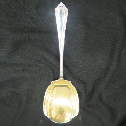 Appraisal: Gorham Sterling Silver Serving Spoon Plymouth gold wash bowl long