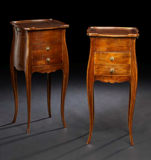 Appraisal: Pair of Provincial Louis XV-Style Bedside Tables late th century