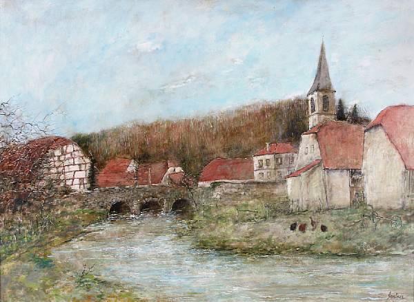 Appraisal: Bernard Gantner French born Belle Alsace signed and dated 'gantner