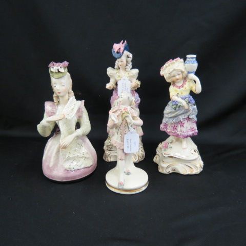 Appraisal: Corday Pottery Figurines man girl women tallest is excellent